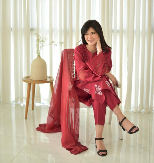 HORIYA MAHROON CO-ORD SET